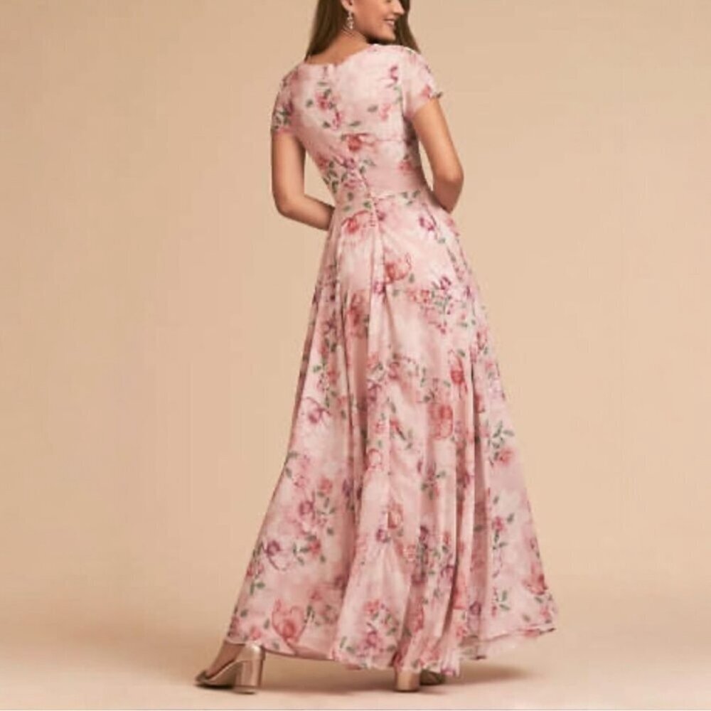 BHLDN Yumi Kim Cherish Maxi Dress S Pink Floral Cottagecore Garden - Picture 3 of 9
